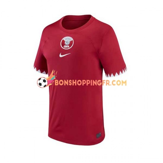 Maillot Domicile Qatar Coupe du Monde 2022 Manches Courtes Homme