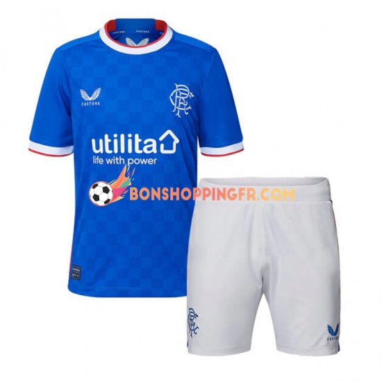 Maillot Domicile Rangers 2022-2023 Manches Courtes Jeune Enfant(+shorts)