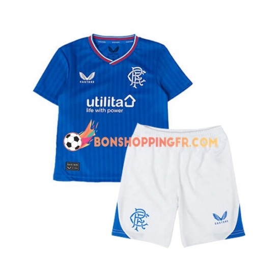 Maillot Domicile Rangers 2023-2024 Manches Courtes Jeune Enfant(+shorts)