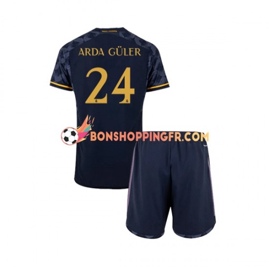 Maillot Extérieur Real Madrid Arda Guler 24 2023-2024 Manches Courtes Jeune Enfant(+shorts)