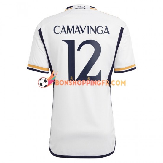 Maillot Domicile Real Madrid Camavinga 12 2023-2024 Manches Courtes Homme