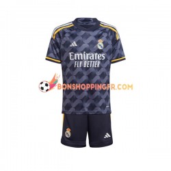 Maillot Extérieur Real Madrid 2023-2024 Manches Courtes Jeune Enfant(+shorts)
