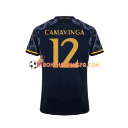 Maillot Extérieur Real Madrid EDUARDO CAMAVINGA 12 2023-2024 Manches Courtes Homme