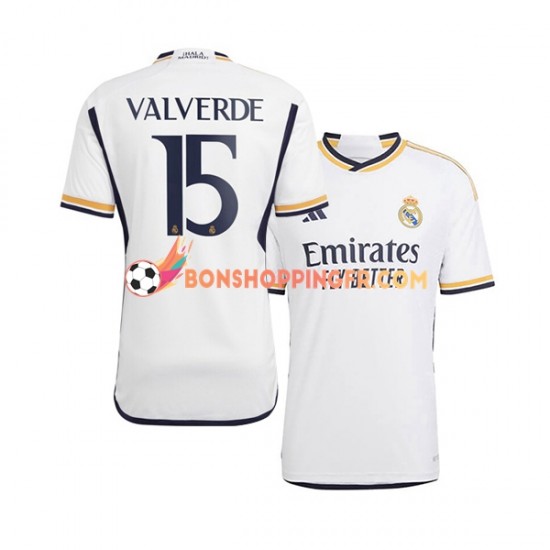 Maillot Domicile Real Madrid Federico Valverde 15 2023-2024 Manches Courtes Homme