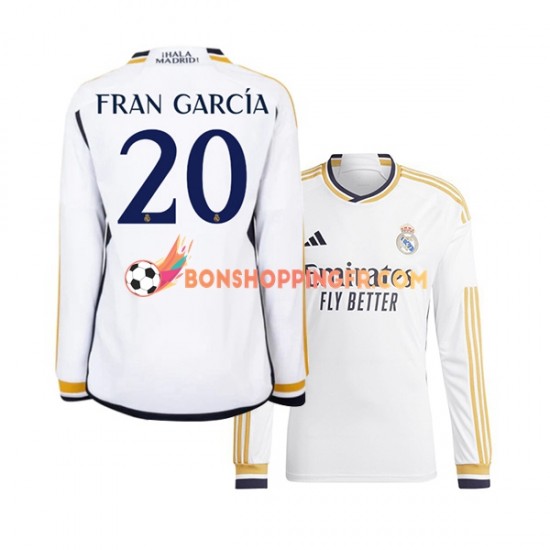 Maillot Domicile Real Madrid Fran Garcia 20 2023-2024 Manches Longues Homme