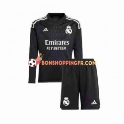 Maillot Extérieur Real Madrid Gardien 2023-2024 Manches Longues Jeune Enfant(+shorts)
