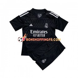 Maillot Extérieur Real Madrid Gardien 2023-2024 Manches Courtes Jeune Enfant(+shorts)