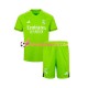 Maillot Domicile Real Madrid Gardien 2023-2024 Manches Courtes Jeune Enfant(+shorts)