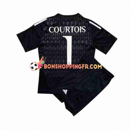 Maillot Extérieur Real Madrid Gardien Thibaut Courtois 1 2023-2024 Manches Courtes Jeune Enfant(+shorts)