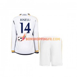 Maillot Domicile Real Madrid JOSELU 14 2023-2024 Manches Longues Jeune Enfant(+shorts)