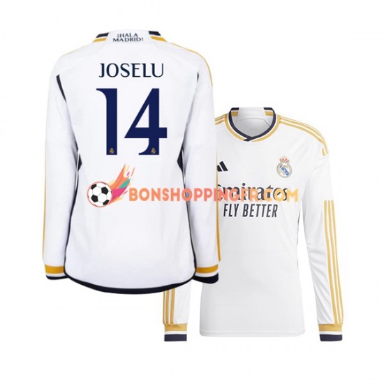 Maillot Domicile Real Madrid JOSELU 14 2023-2024 Manches Longues Homme