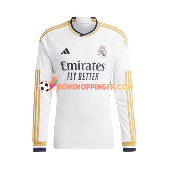 Maillot Domicile Real Madrid Jude Bellingham 5 2023-2024 Manches Longues Jeune Enfant(+shorts)