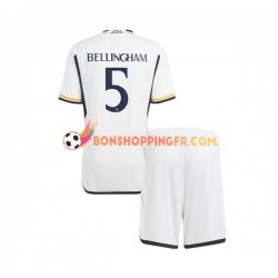 Maillot Domicile Real Madrid Jude Bellingham 5 2023-2024 Manches Courtes Jeune Enfant(+shorts)