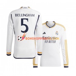 Maillot Domicile Real Madrid Jude Bellingham 5 2023-2024 Manches Longues Homme