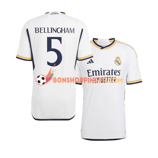 Maillot Domicile Real Madrid Jude Bellingham 5 2023-2024 Manches Courtes Homme