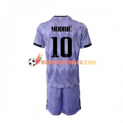 Maillot Extérieur Real Madrid Luka Modric 10 2022-2023 Manches Courtes Jeune Enfant(+shorts)
