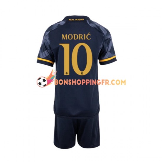 Maillot Extérieur Real Madrid Modric 10 2023-2024 Manches Courtes Jeune Enfant(+shorts)