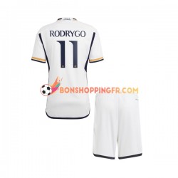 Maillot Domicile Real Madrid Rodrygo Goes 11 2023-2024 Manches Courtes Jeune Enfant(+shorts)