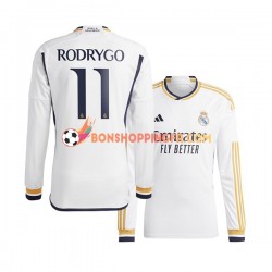 Maillot Domicile Real Madrid Rodrygo Goes 11 2023-2024 Manches Longues Homme