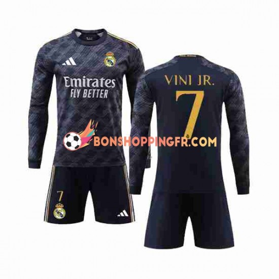 Maillot Extérieur Real Madrid Vini Jr 7 2023-2024 Manches Longues Jeune Enfant(+shorts)