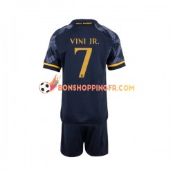 Maillot Extérieur Real Madrid Vinicius Junior 7 2023-2024 Manches Courtes Jeune Enfant(+shorts)