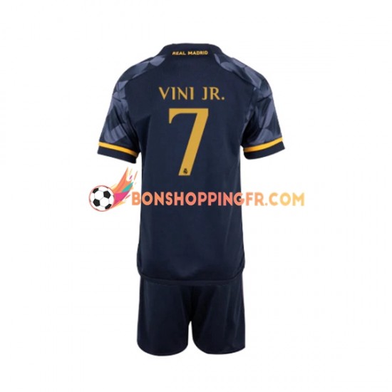 Maillot Extérieur Real Madrid Vinicius Junior 7 2023-2024 Manches Courtes Jeune Enfant(+shorts)