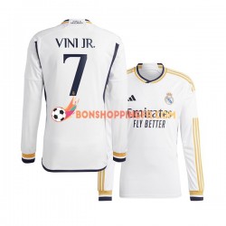 Maillot Domicile Real Madrid Vinicius Junior 7 2023-2024 Manches Longues Homme