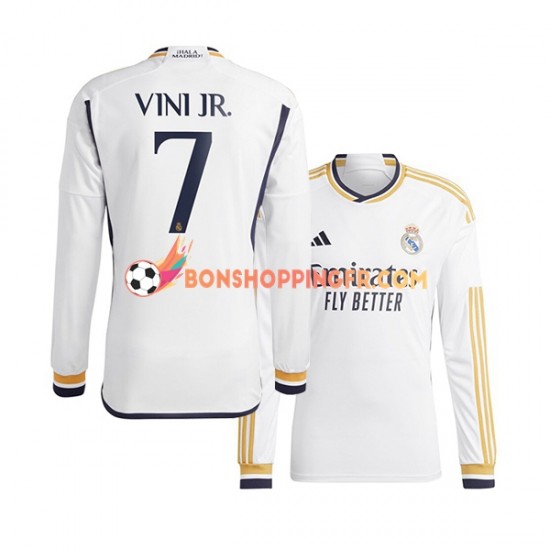 Maillot Domicile Real Madrid Vinicius Junior 7 2023-2024 Manches Longues Homme