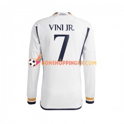 Maillot Domicile Real Madrid Vinicius Junior 7 2023-2024 Manches Longues Homme