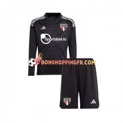 Maillot Domicile São Paulo Gardien 2023-2024 Manches Longues Jeune Enfant(+shorts)