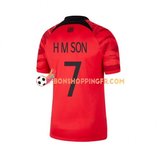 Maillot Domicile Corée du Sud Son Heung-min 7 Coupe du Monde 2022 Manches Courtes Homme