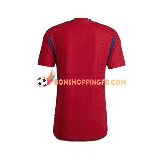 Maillot Domicile Espagne Coupe du Monde 2022 Manches Courtes Homme