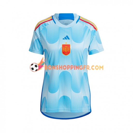 Maillot Extérieur Espagne Coupe du Monde 2022 Manches Courtes Femme