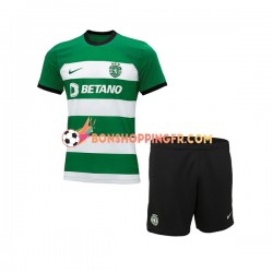 Maillot Domicile Sporting CP 2023-2024 Manches Courtes Jeune Enfant(+shorts)