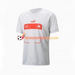 Maillot Extérieur Suisse Coupe du Monde 2022 Manches Courtes Homme