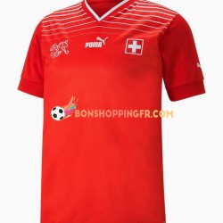 Maillot Domicile Suisse Coupe du Monde 2022 Manches Courtes Homme