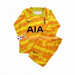 Maillot Extérieur Tottenham Hotspur Gardien 2023-2024 Orange Manches Longues Jeune Enfant(+shorts)