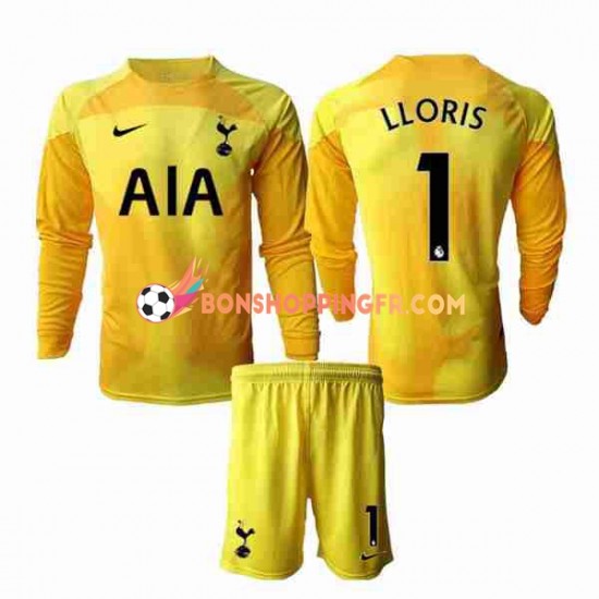 Maillot Domicile Tottenham Hotspur Gardien Hugo Lloris 1 2022-2023 Manches Longues Jeune Enfant(+shorts)