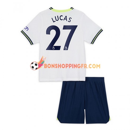 Maillot Domicile Tottenham Hotspur Lucas Moura 27 2022-2023 Manches Courtes Jeune Enfant(+shorts)