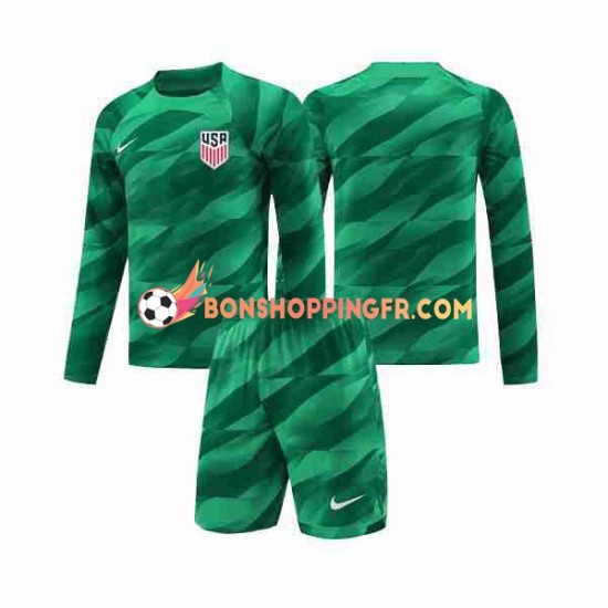 Maillot Domicile États-Unis Gardien 2023-2024 Manches Longues Jeune Enfant(+shorts)