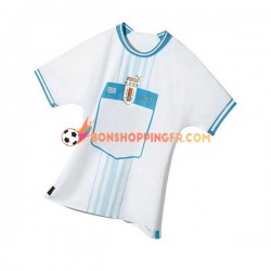 Maillot Extérieur Uruguay Coupe du Monde 2022 Manches Courtes Homme