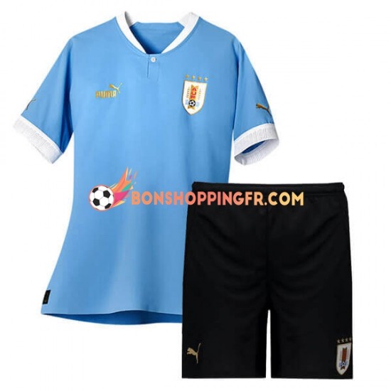 Maillot Domicile Uruguay 2022 Manches Courtes Jeune Enfant(+shorts)