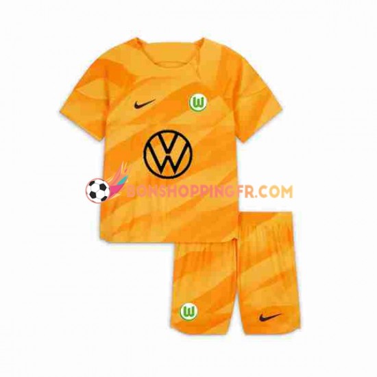Maillot Domicile VfL Wolfsburg Gardien 2023-2024 Manches Courtes Jeune Enfant(+shorts)