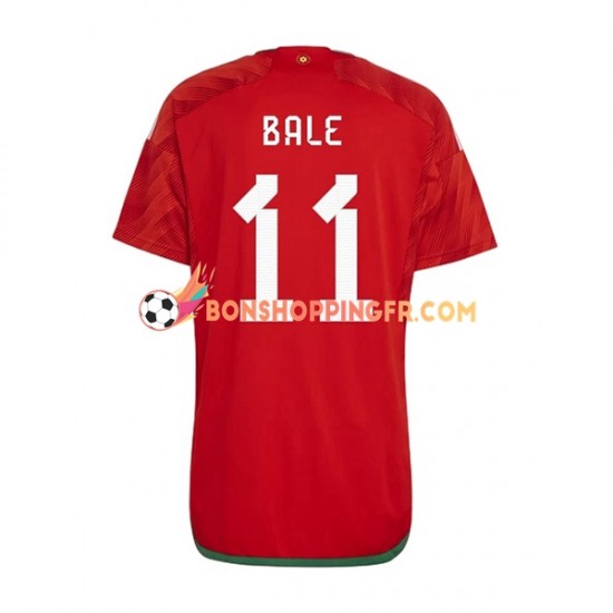 Maillot Domicile Pays de Galles Bale 11 Coupe du Monde 2022 Manches Courtes Homme
