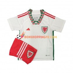Maillot Extérieur Pays de Galles Coupe du Monde 2022 Manches Courtes Jeune Enfant(+shorts)