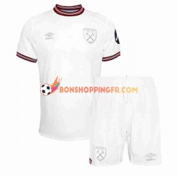 Maillot Extérieur West Ham United 2023-2024 Manches Courtes Jeune Enfant(+shorts)