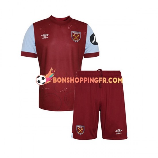 Maillot Domicile West Ham United 2023-2024 Manches Courtes Jeune Enfant(+shorts)