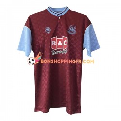 Maillot Rétro Domicile West Ham United 1989-1990 Manches Courtes Homme
