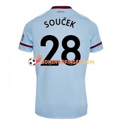 Maillot Extérieur West Ham United Tomas Soucek 28 2021-2022 Manches Courtes Homme