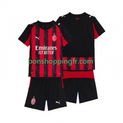 Maillot Domicile AC Milan 2025-2026 Manches Courtes Jeune Enfant(+shorts)